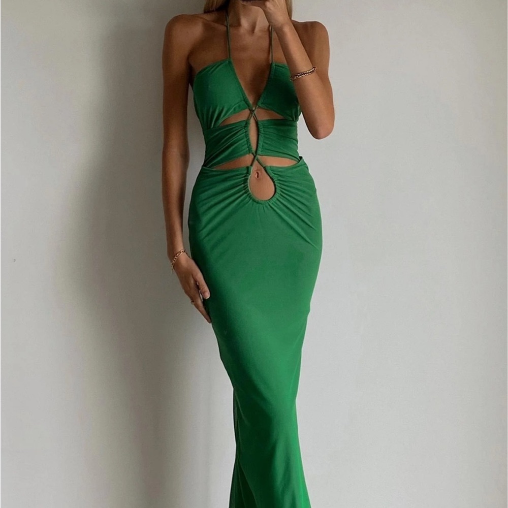 SOLD OUT Jagger & Stone Emily Maxi Dress Green XS O